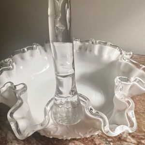 Vintage Fenton Bride Basket